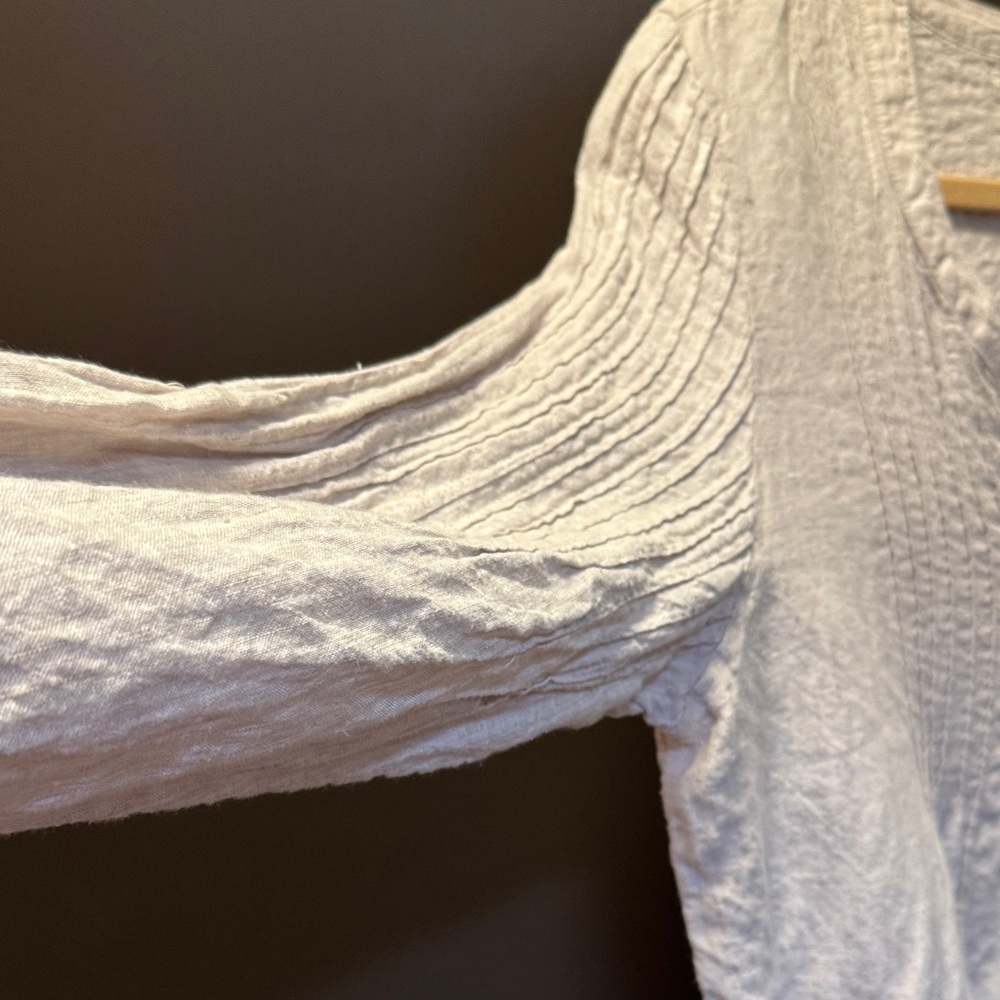 Vineyard Vines Linen Womens' Tan/Pebble Gray Tunic Cover-Up Dress Size M - Picture 6 of 10
